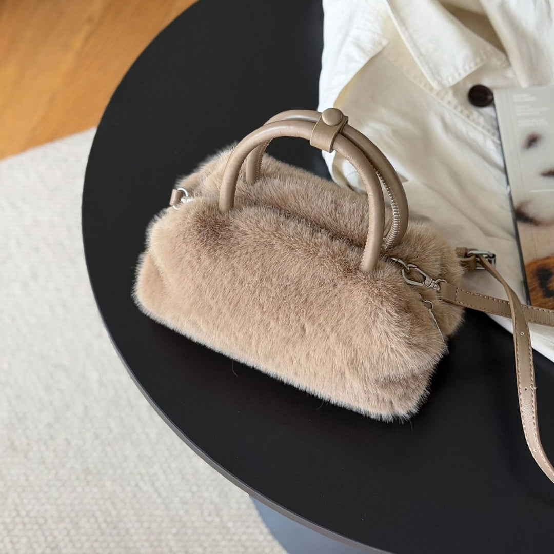 Cozy Faux Fur Handheld Purse