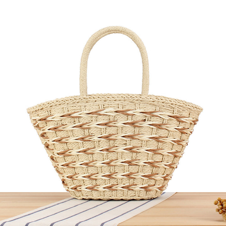 Basket bag with decorative braided design Bowlift