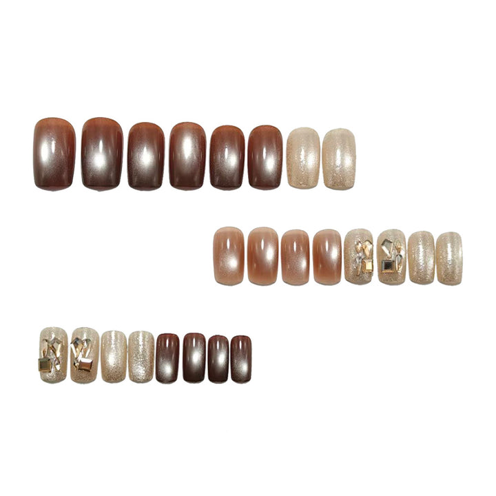 Artificial nails with luxurious glitter finish Bowlift