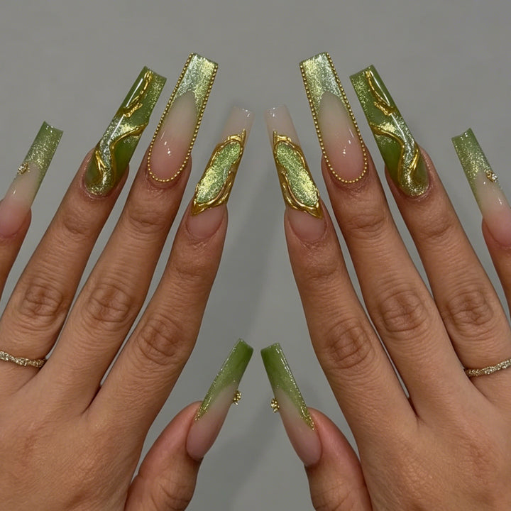 Artistic Acrylic Nail Design Bowlift
