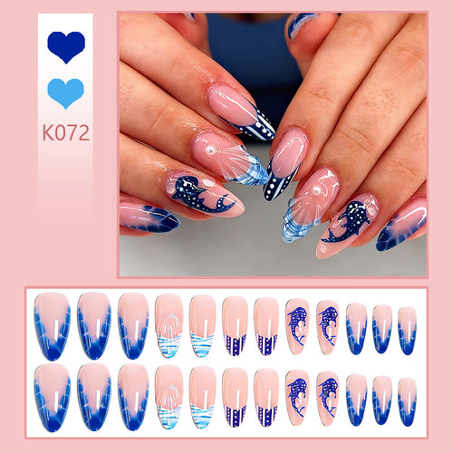Creative Nail Art Set with Maritime Dolphin Design Bowlift