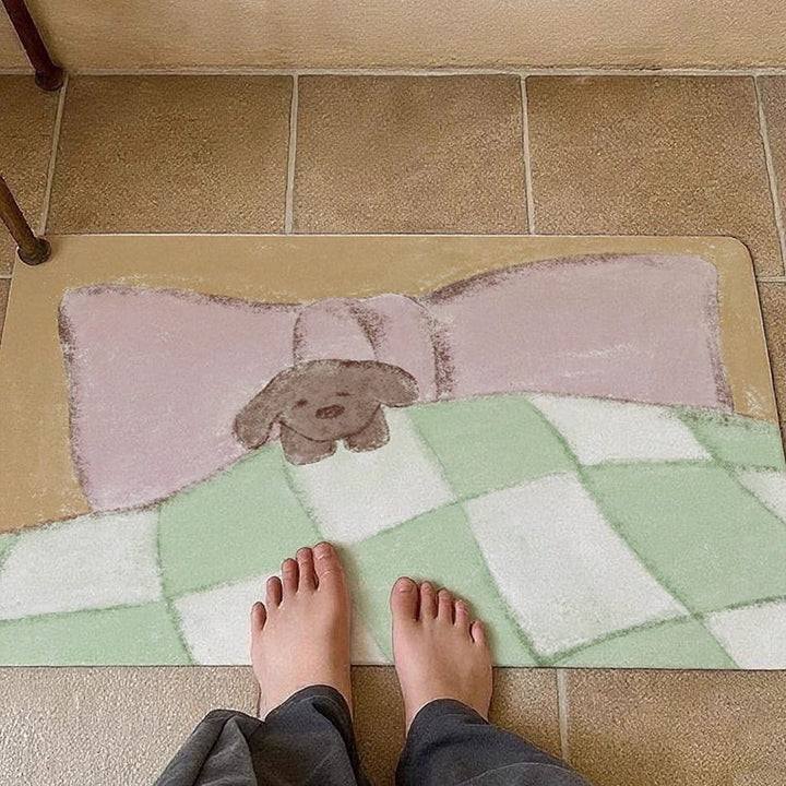 Cartoon-Themed Bath Mat Bowlift