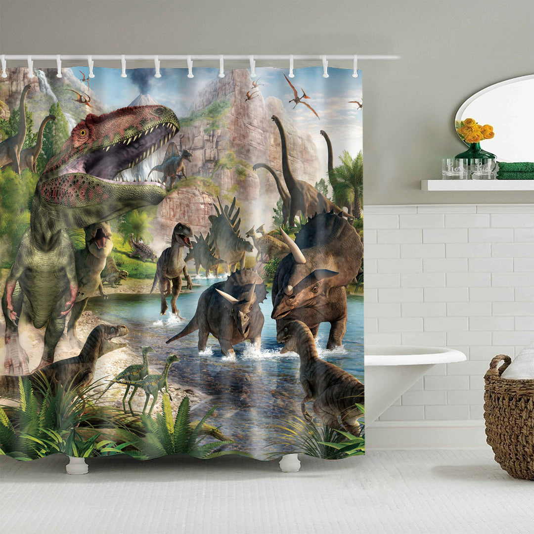 Floral Patterned Bathroom Shower Curtain Bowlift