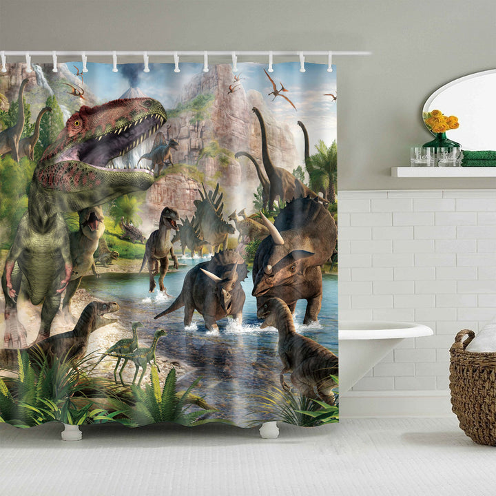 Floral Patterned Bathroom Shower Curtain Bowlift