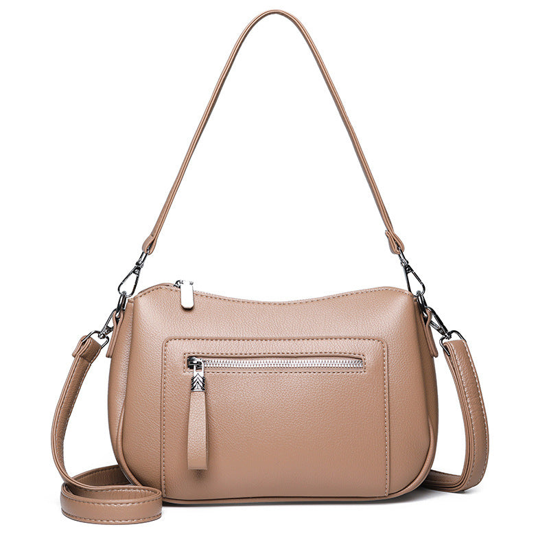 Casual Leather Crossbody Bag Bowlift