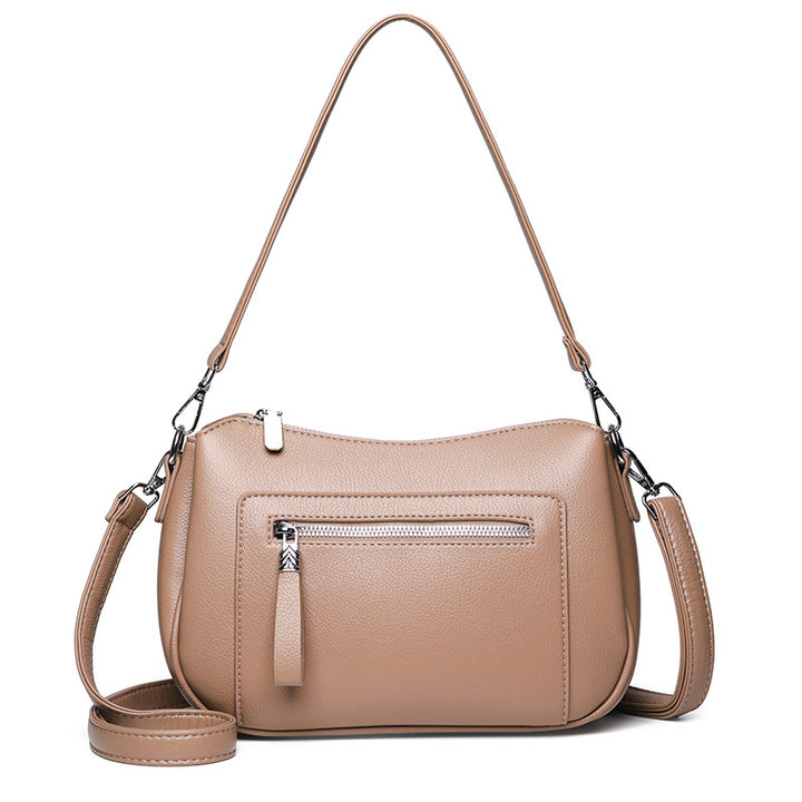 Casual Leather Crossbody Bag Bowlift