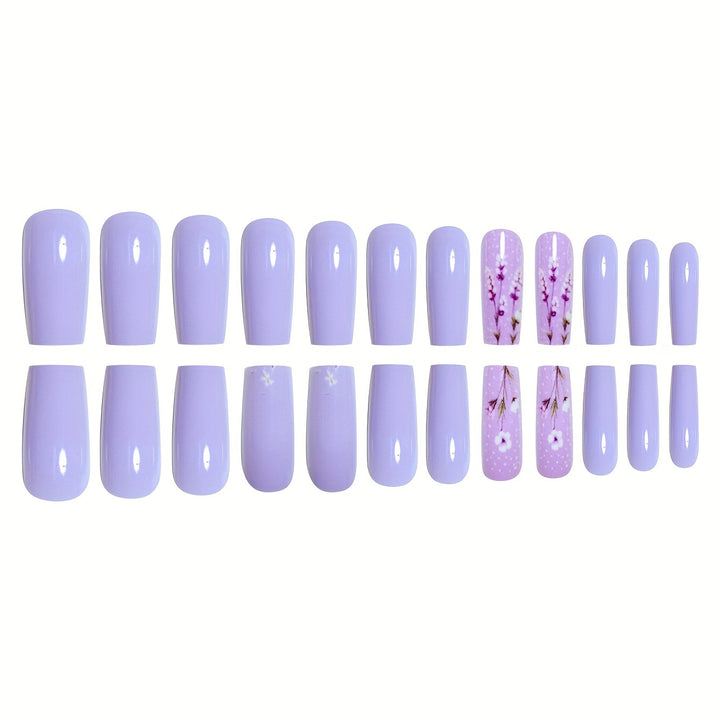 Artfully Designed Floral Acrylic Nail Set Bowlift