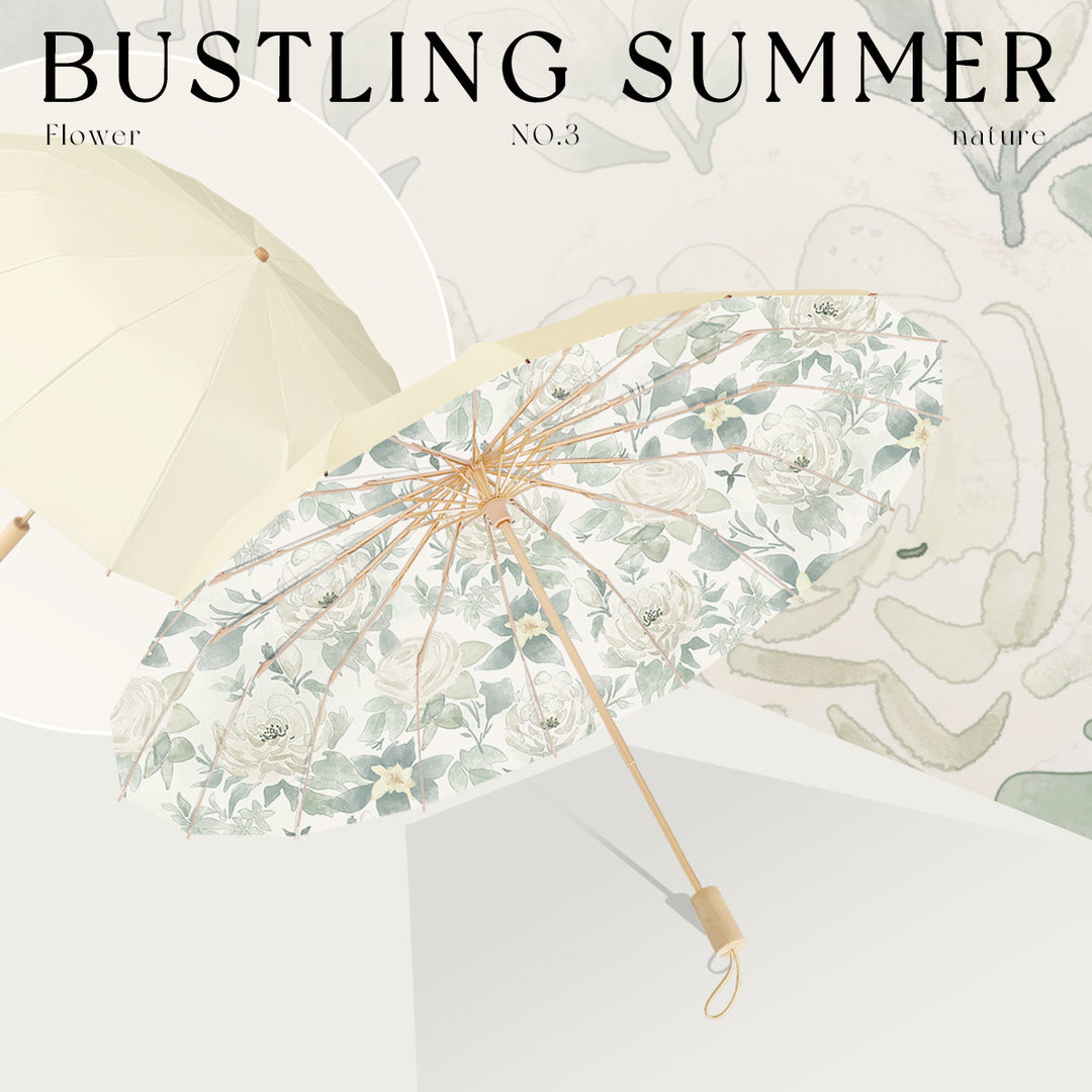 Ladies Folding Umbrella with Playful Animal Design Bowlift