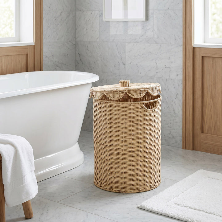 Practical laundry basket with lid Bowlift