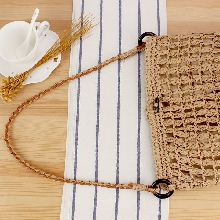 Handmade Crocheted Shoulder Bag In Modern Design Bowlift