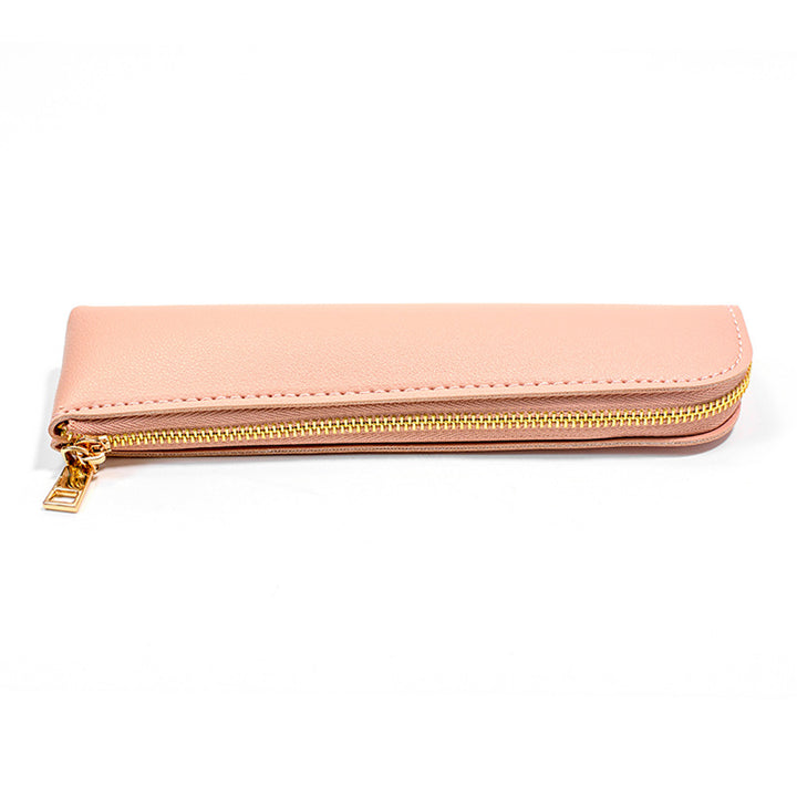 Premium Leather Zippered Pencil Case Bowlift
