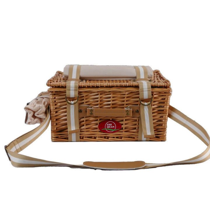 Women's picnic basket with comprehensive dish set and stylish details Bowlift