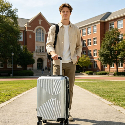 Unisex Modern Geometric Hard Shell Suitcase Bowlift