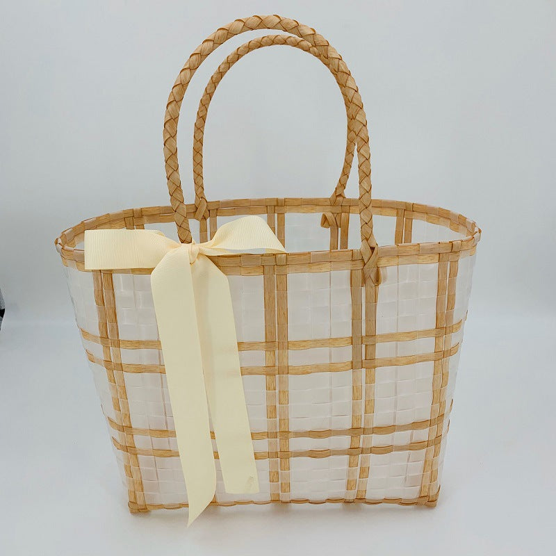 Decorative Basket Bag with Elegant Bow Bowlift