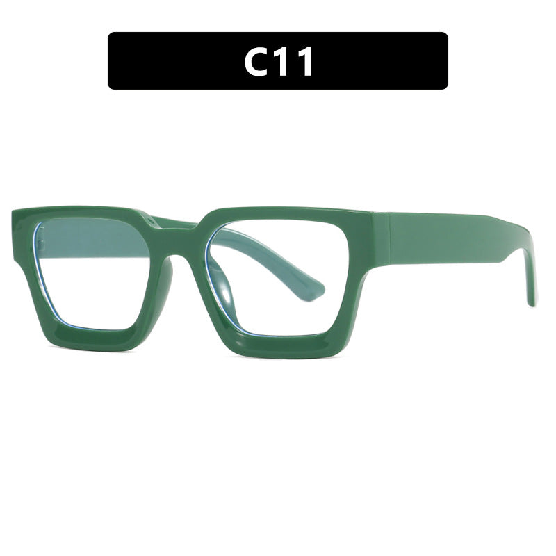 Women's fashionable square reading glasses with transparent frame construction Bowlift