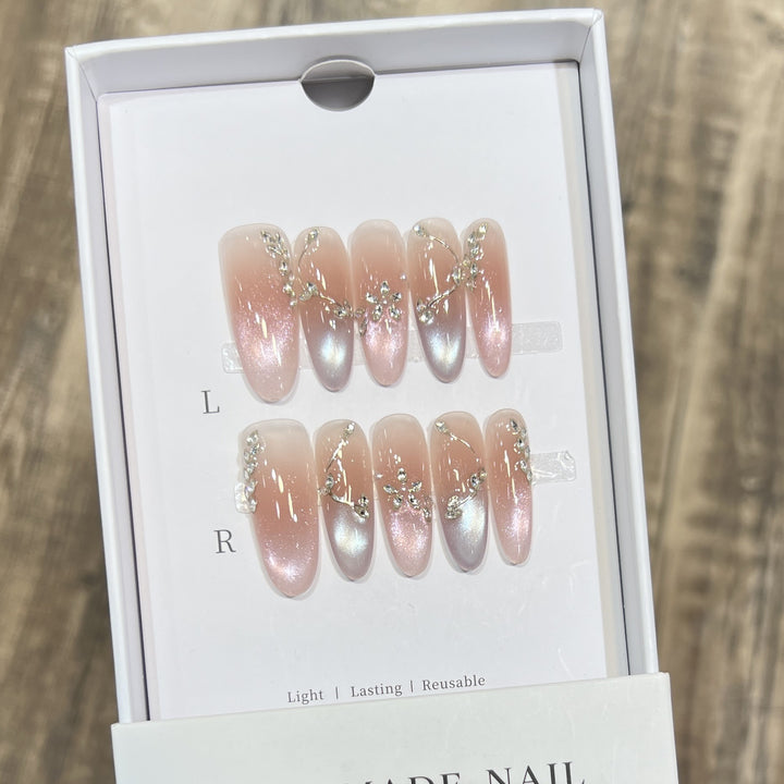 Reusable Elegant Press-On Nail Art Set Bowlift