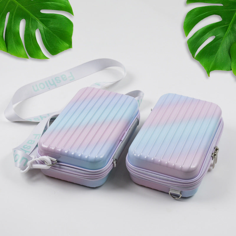 Unisex Compact Textured Hard-Shell Cosmetic Case Bowlift