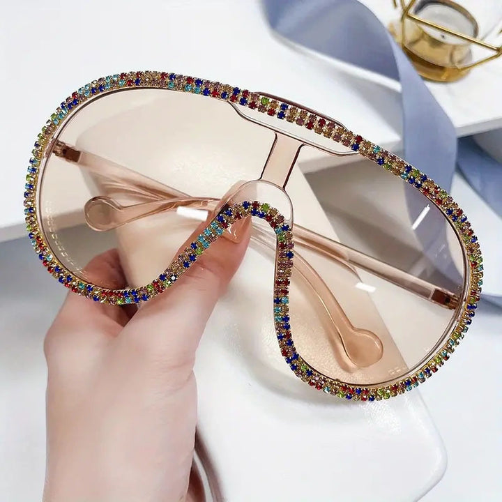 Women's extravagant sunglasses with sparkling frame Bowlift