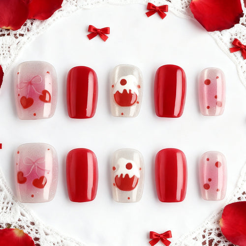Decorative Themed Press-On Nail Set Bowlift