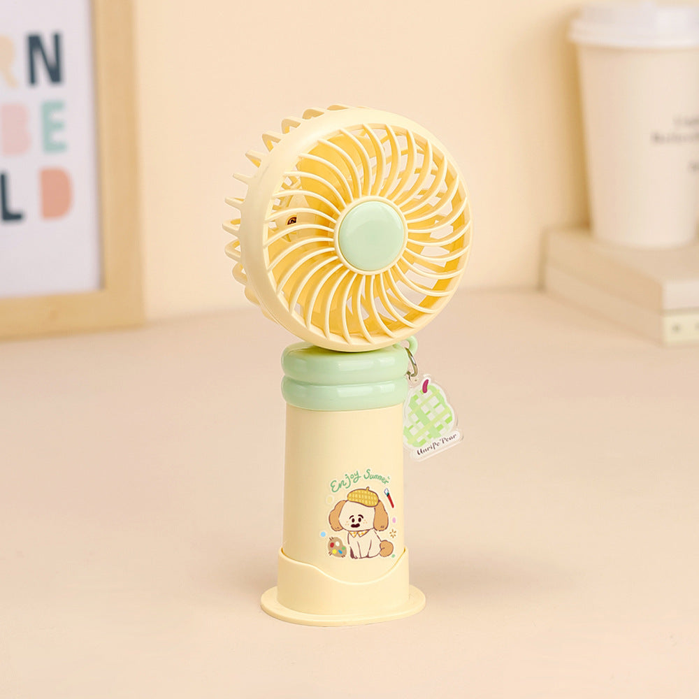 Adorable Cartoon-Themed Rechargeable Fan Bowlift