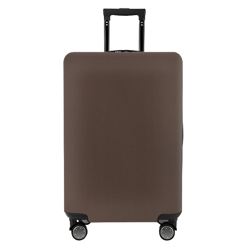 Unisex nan elastic motif suitcase cover made of stretchable polyester with handle and wheel openings Bowlift