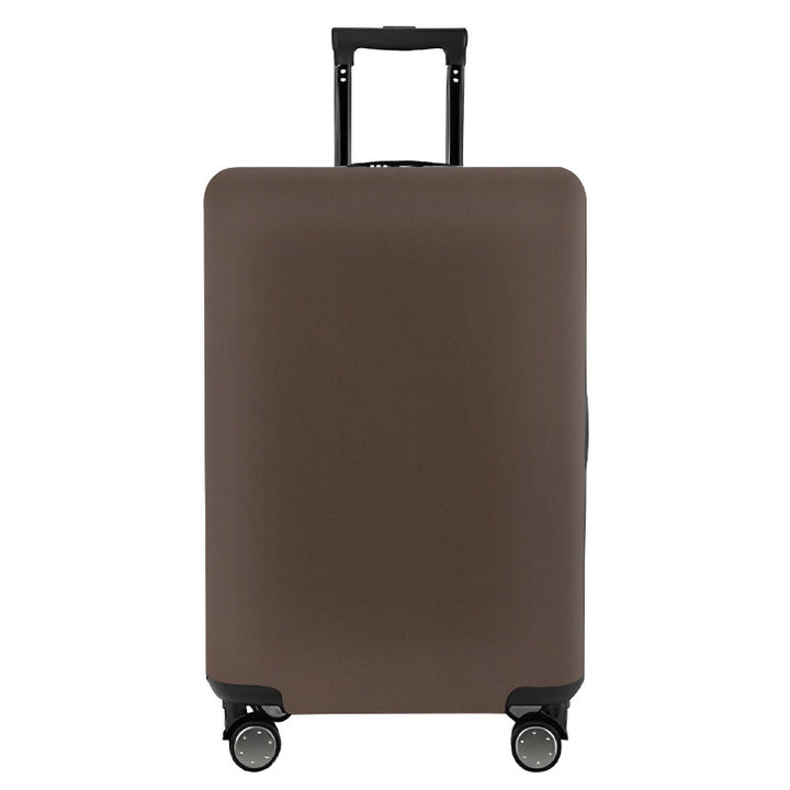 Unisex nan elastic motif suitcase cover made of stretchable polyester with handle and wheel openings Bowlift