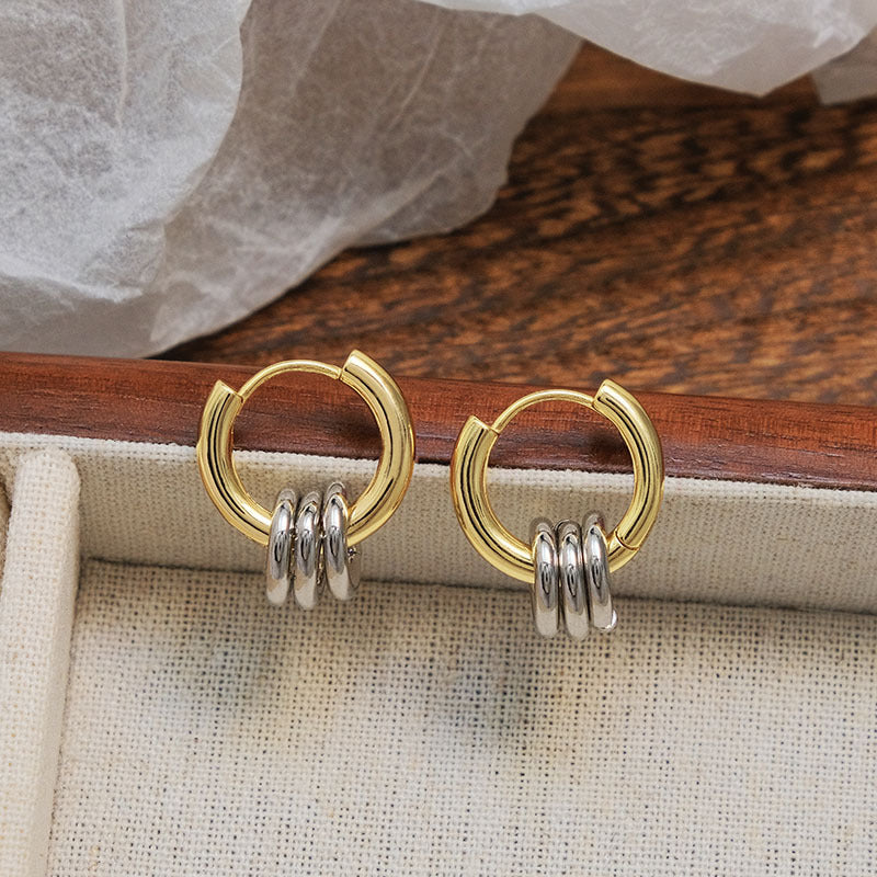 Modern Geometric Hoop Earrings Bowlift