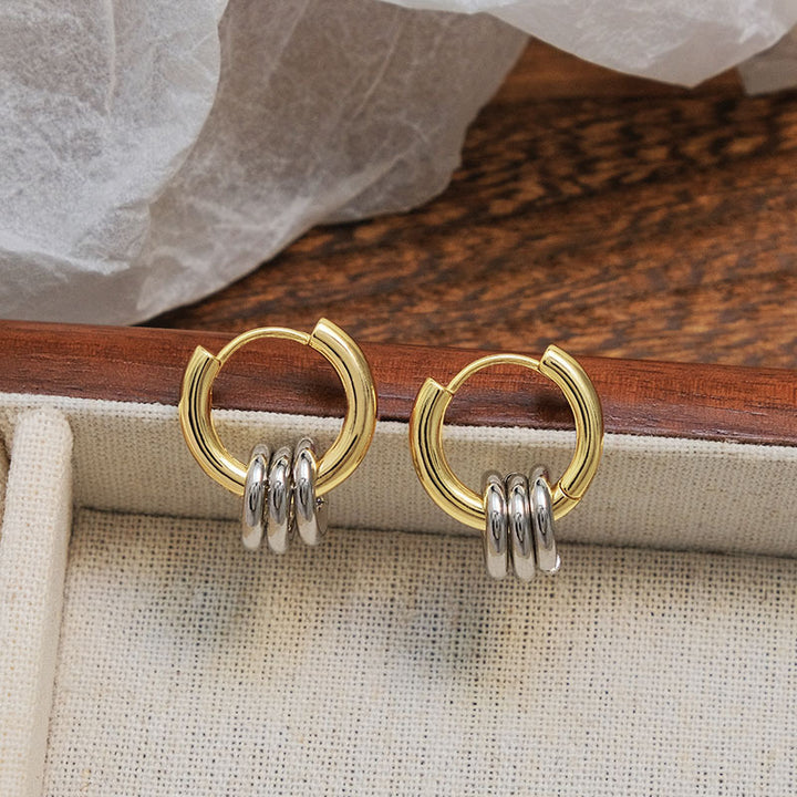 Modern Geometric Hoop Earrings Bowlift