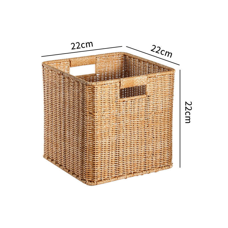 Handcrafted Rectangular Wicker Storage Bin Bowlift