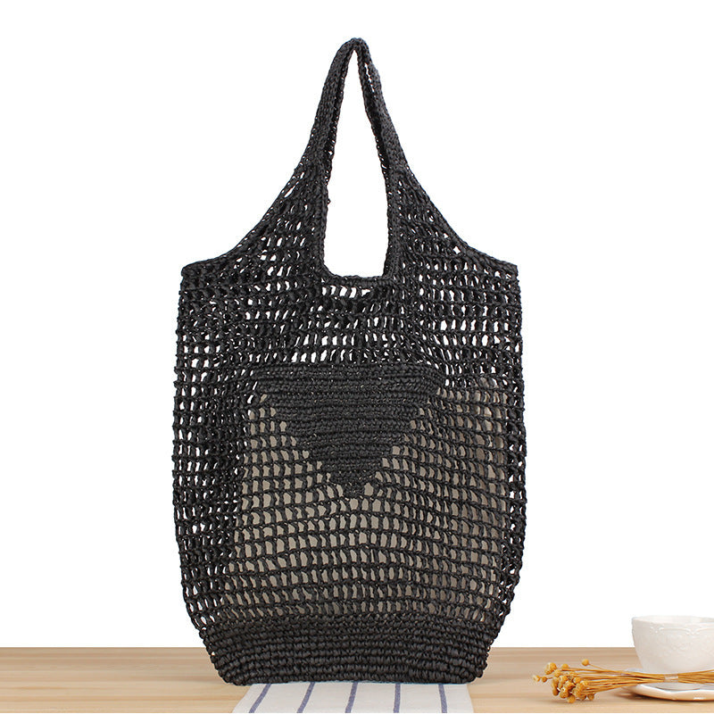 Hand-knotted net tote bag Bowlift