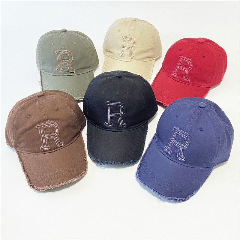 Women's Distressed Embroidered Baseball Cap Bowlift
