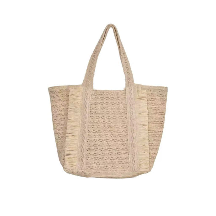 Woven Natural Material Beach Bag Bowlift