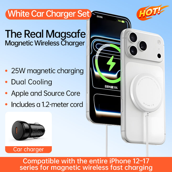 Unisex Magnetic Car Charger with 25W Fast Charging Function Bowlift