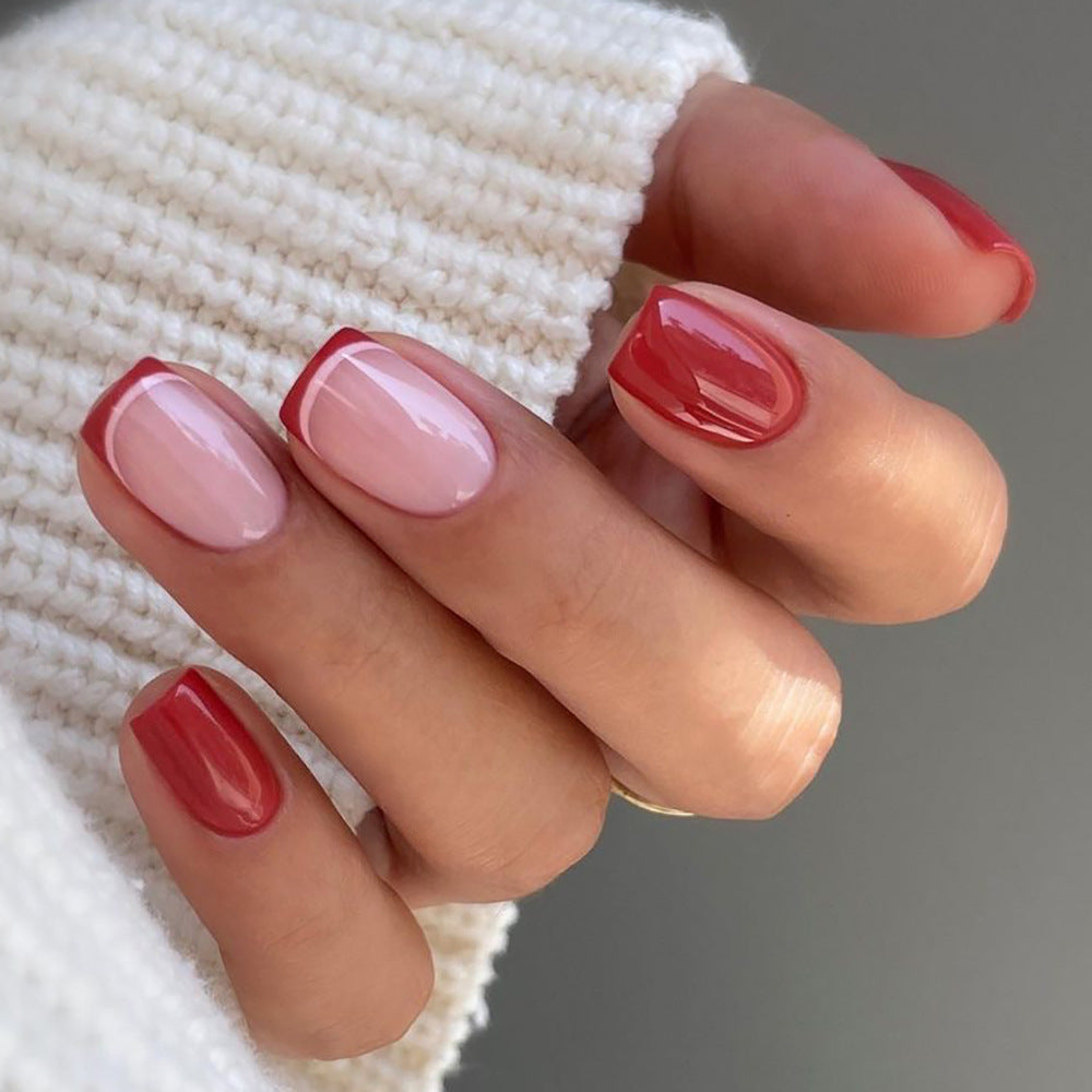 Artful nail design in modern French-tip style Bowlift