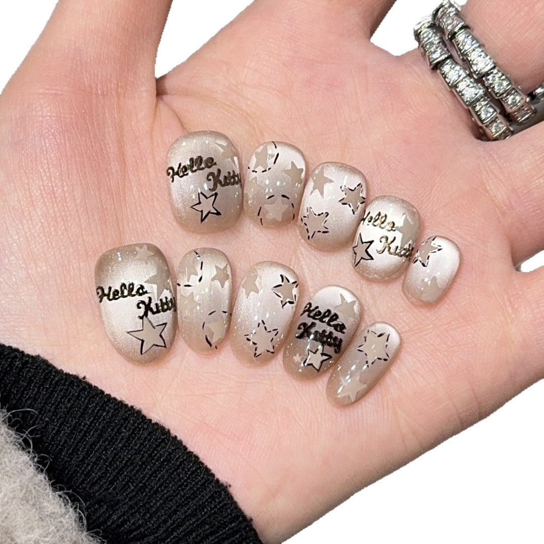Artificial nail tips with Hello Kitty design Bowlift