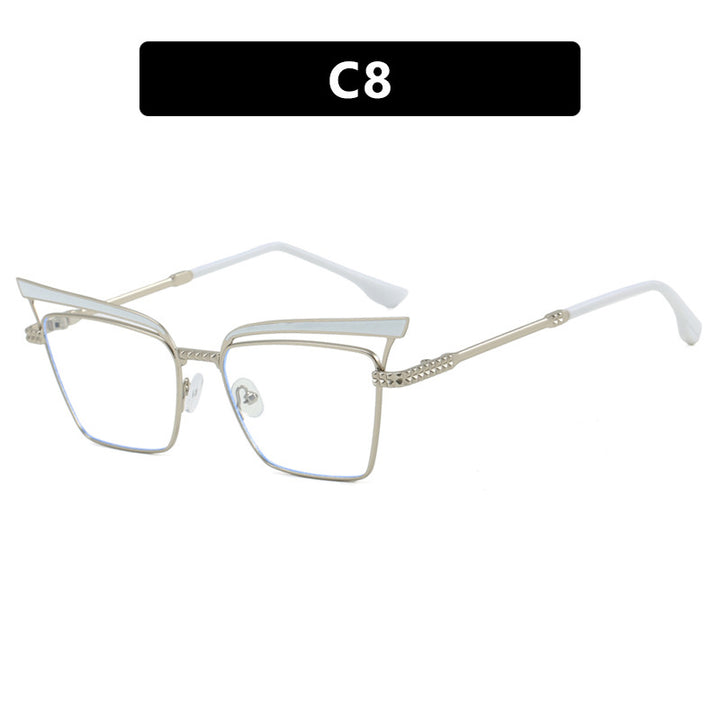Women's square designer glasses with delicate metal frame Bowlift