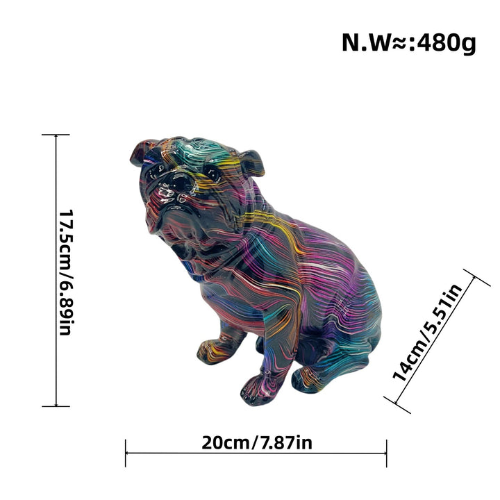 Colorful decorative figure of a dog in modern design Bowlift