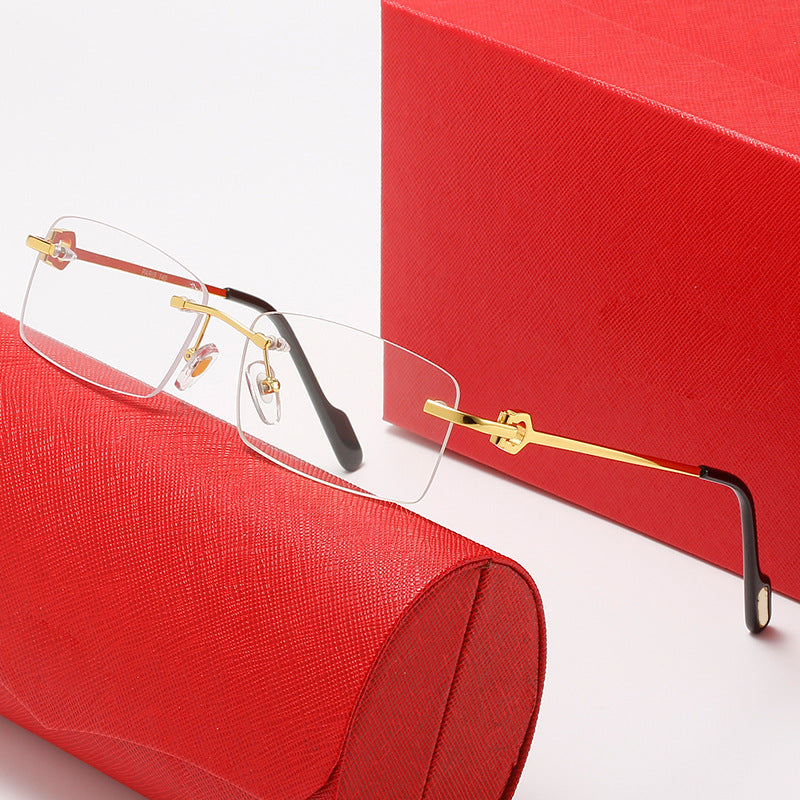 Women rectangular designer sunglasses with elegant metal frame Bowlift