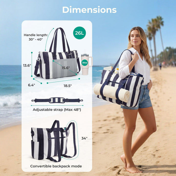 Fashionable tote bag with multifunctional compartments Bowlift