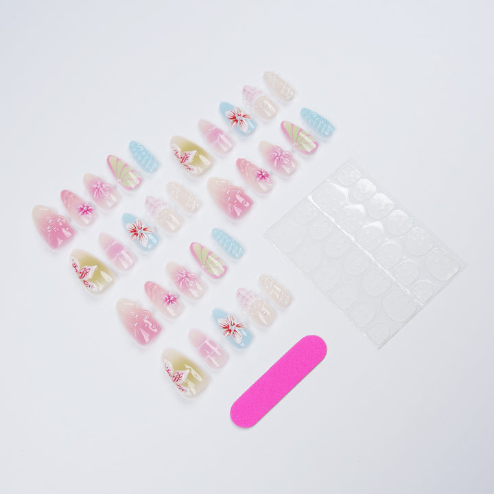 Artificial Flowers Nail Set Bowlift