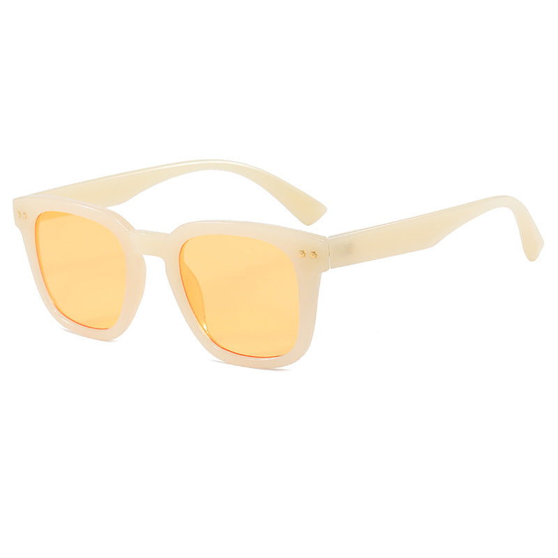 Women's Square Sunglasses with Modern Transparent Frame and UV Protection Bowlift