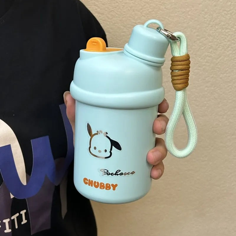 Women's insulated drinking bottle with innovative closure system and cute animal design Bowlift