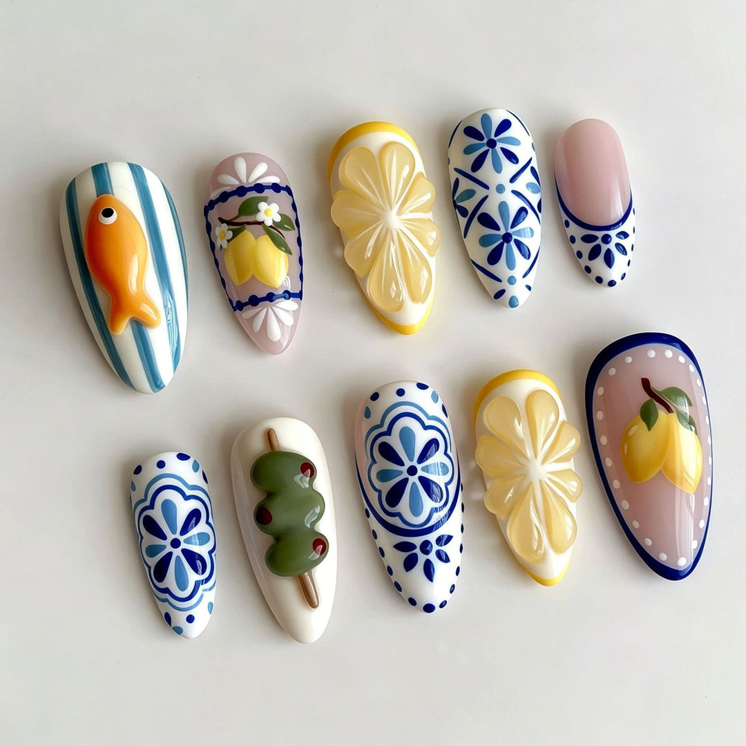 Luxury Nail Art Set with Galactic Designs Bowlift