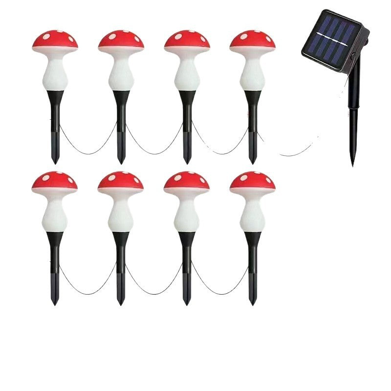 Whimsical Mushroom LED Stake String Lights For Garden Pathway With Weatherproof Design Bowlift