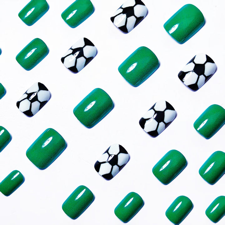 Artificial nails in sporty football design Bowlift