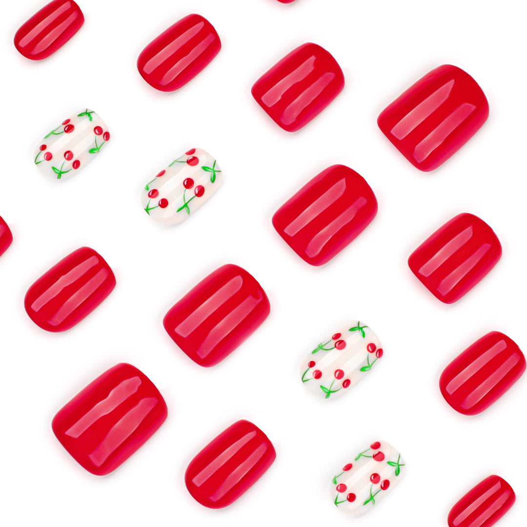 Creative nail art with fruity cherry design Bowlift