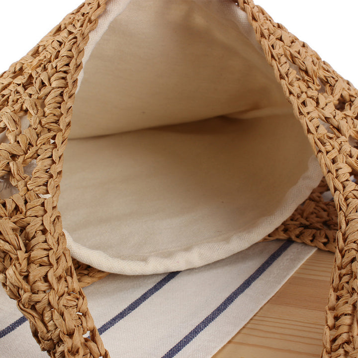 Handcrafted net shoulder bag with sturdy carrying handle Bowlift