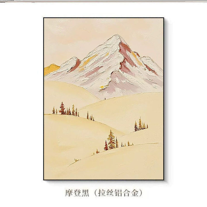 Mountain Landscape Textured Canvas Artwork