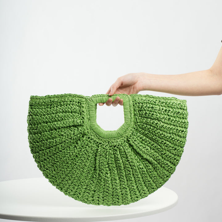 Handcrafted Ribbed Structure Beach Bag Bowlift