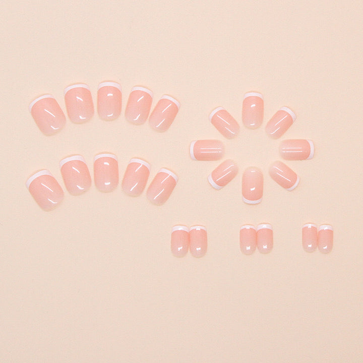 Artificial nail set with elegant French finish Bowlift